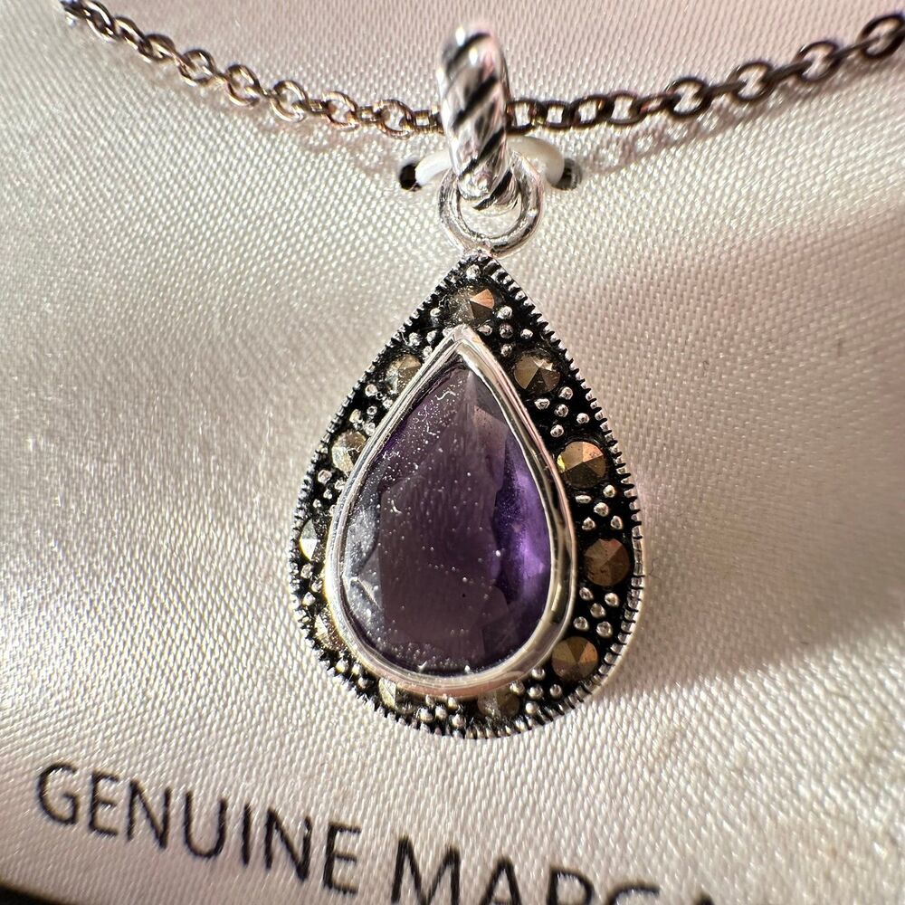 Necklace Genuine Marcasite Necklace